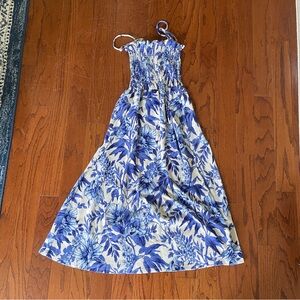 H&M Blue Floral Midi Dress
